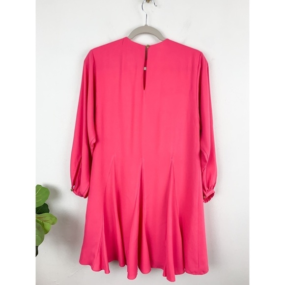 Emily McCarthy Pink Long Sleeve Flared Mini Dress Sz XS - Picture 2 of 16